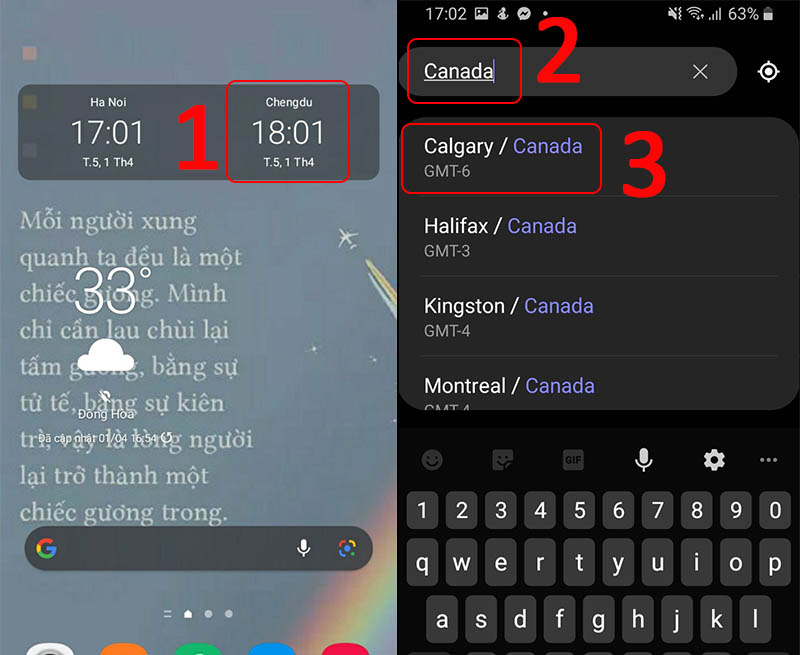 Hướng dẫn cách hiển thị 2 múi giờ trên điện thoại Samsung cực đơn giản